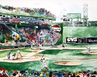 FENWAY PARK, Original Prints, Boston Redsox, PAINTING redsox art, Original Limited Edition Prints, Boston