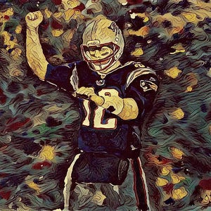 Tom Brady Watercolor Print, New England patriots, Boston sports, Tom Brady art