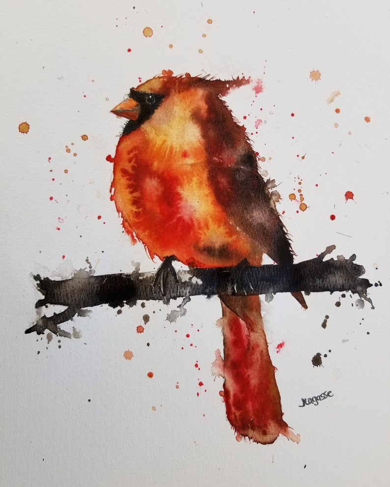 Cardinal Bird Painting, bird painting, cardinal watercolor, animal painting, birds, cardinals, watercolor original, gifts for her, lagasse - .br Cardinal Bird Painting, bird painting, cardinal watercolor, animal painting, birds, cardinals, watercolor original, gifts for her, lagasse - .br