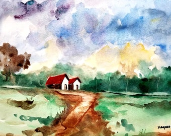 市場の風景 水彩画 水彩画 風景」のアイデア 21 件【2025】 | 水彩画 風景, 水彩画