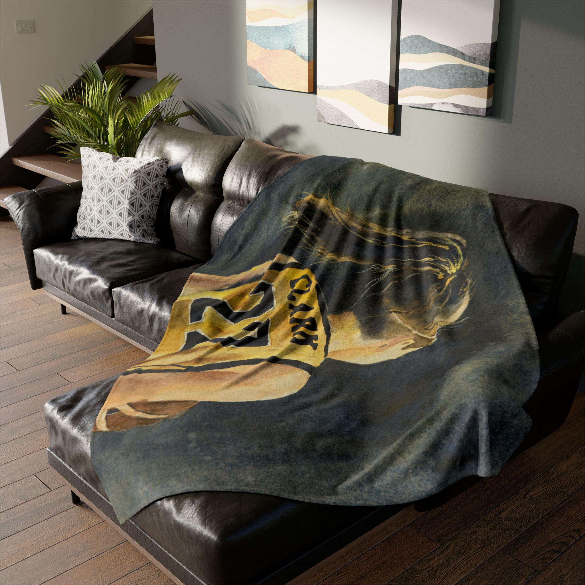 Fleece Blankets Black And Gold Blanket Black Gold Throw Blanket