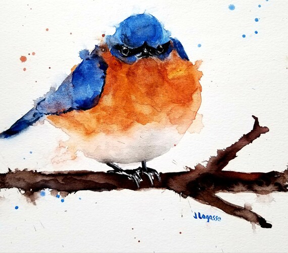 Original Watercolor Painting by Jim Lagasse BIRD Painting | Etsy