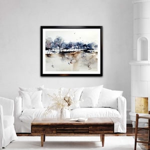 ORIGINAL Abstract Paintings, Abstract LANDSCAPE Painting, WATERCOLOR, Jim Lagasse art, wall art, semi abstract painting, original art image 2