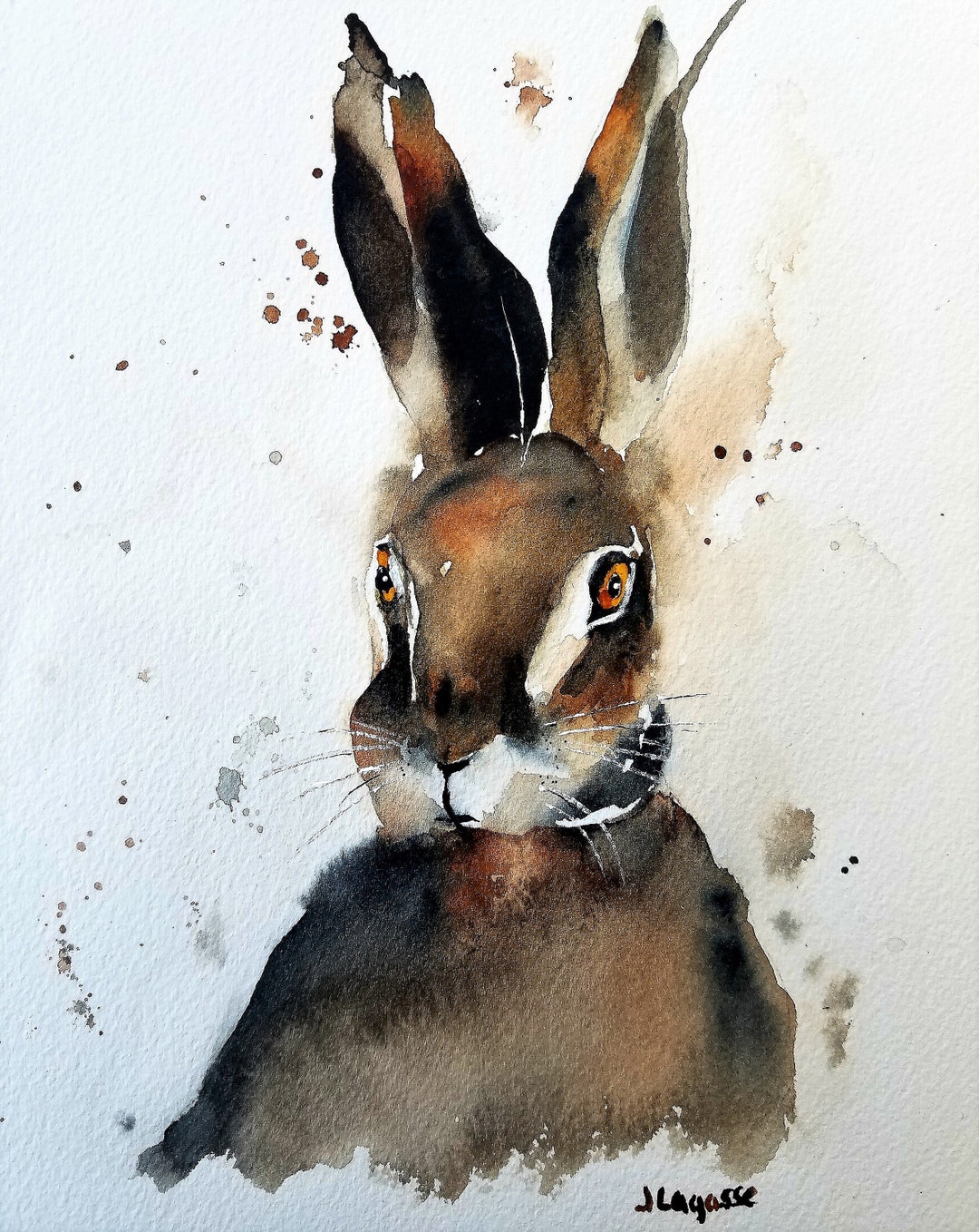 Rabbit Print, Animal Art, Children's Room Art, PRINT, Rabbit ...