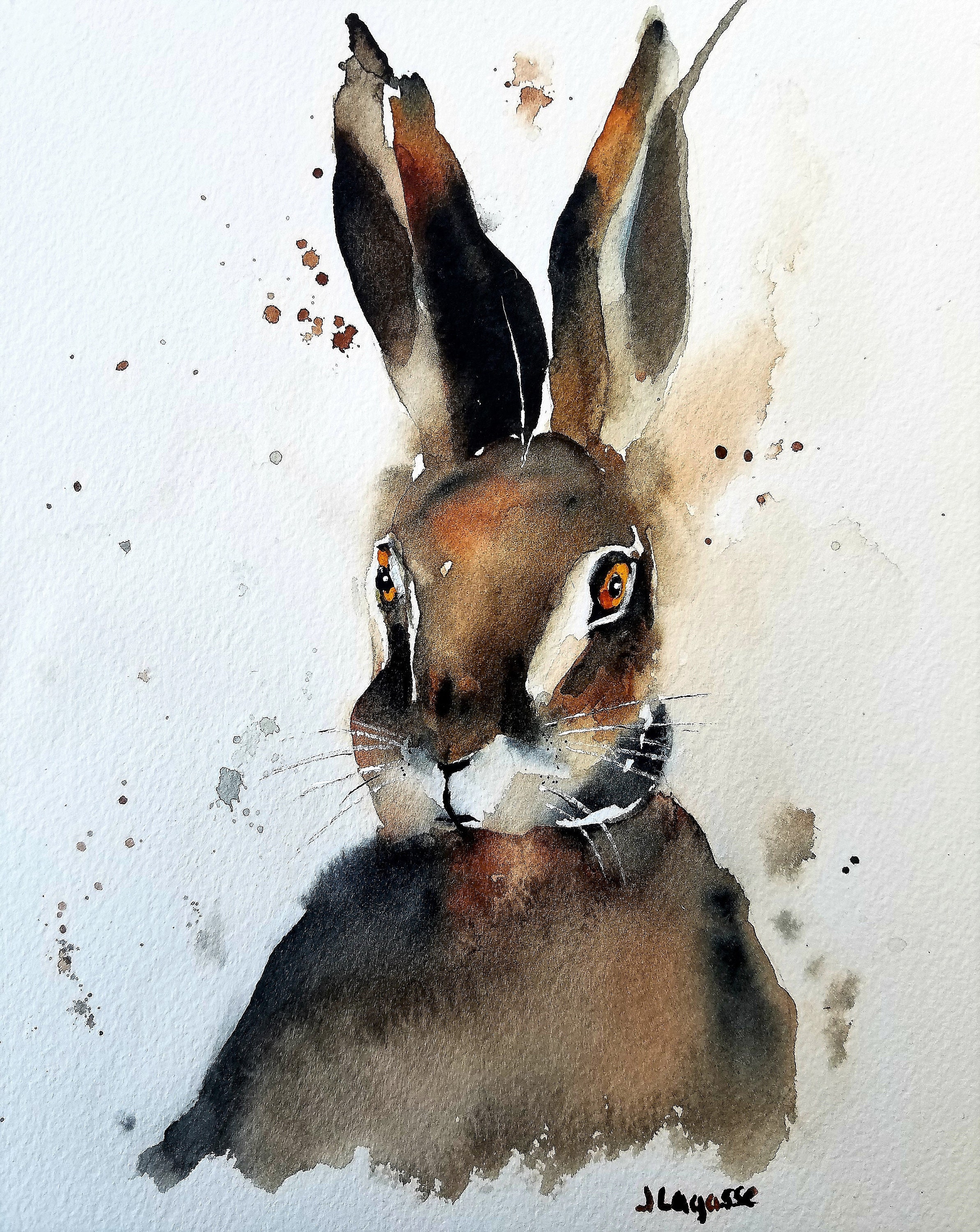 Rabbit Print, Animal Art, Children's Room Art, PRINT, Rabbit ...