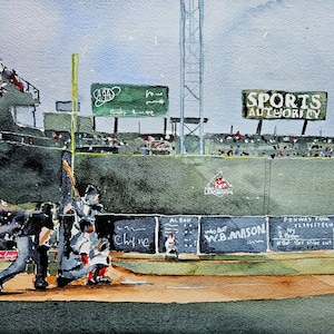 FENWAY PARK, Original Prints, Boston Redsox, PRINT redsox art, Original Limited Edition Prints, Boston Sports, Boston , Green Monster