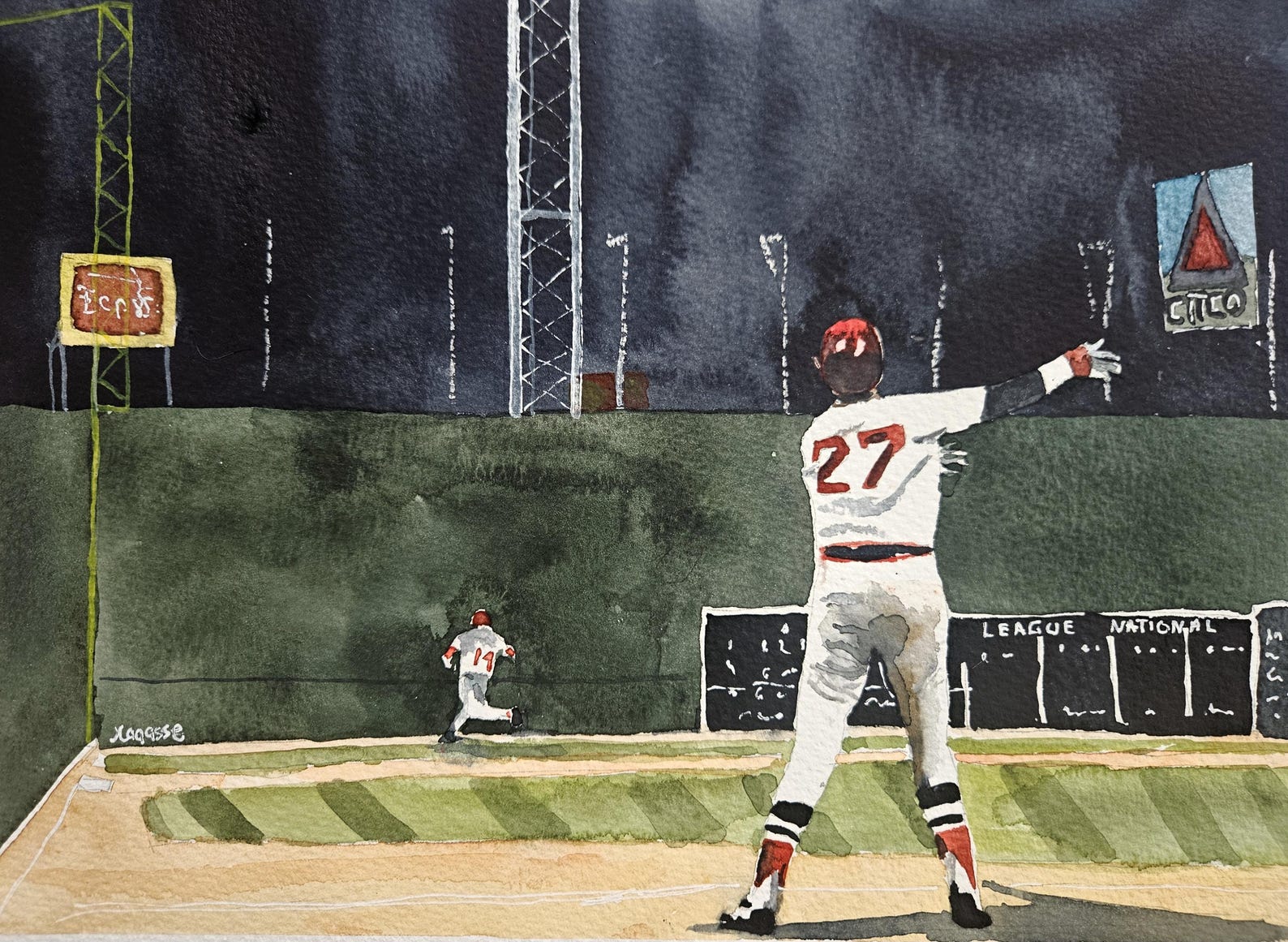 Carlton Fisk 1975 World Series Home Run – 11x14 Linen Print | Boston ...