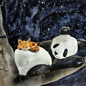 ACEO Print Aceo Limited Edition Art Card aquarel schilderij landschap schilderij Collectible Art miniatuur kunst ingelijste kunst, berkenboom