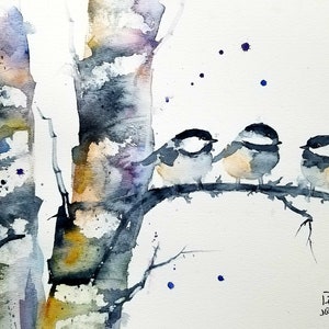 ACEO Print Aceo Limited Edition Art Card Watercolor Painting Landscape Painting Collectible Art Miniature Art Unframed Art, fox print