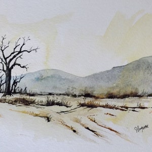 WATERCOLOR ORIGINAL Painting, Original Watercolor Painting-watercolor landscape, Pinetreeart, WATERCOLOR, landscape original, painting