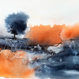ORIGINAL Abstract Paintings, Abstract LANDSCAPE Painting, WATERCOLOR, Jim Lagasse art, wall art prints, watercolor art print, art prints,