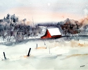 Original Watercolor Painting by Jim Lagasse| Home Decor| Painting | Original Landscape Watercolor | Landscape Painting | Original Watercolor