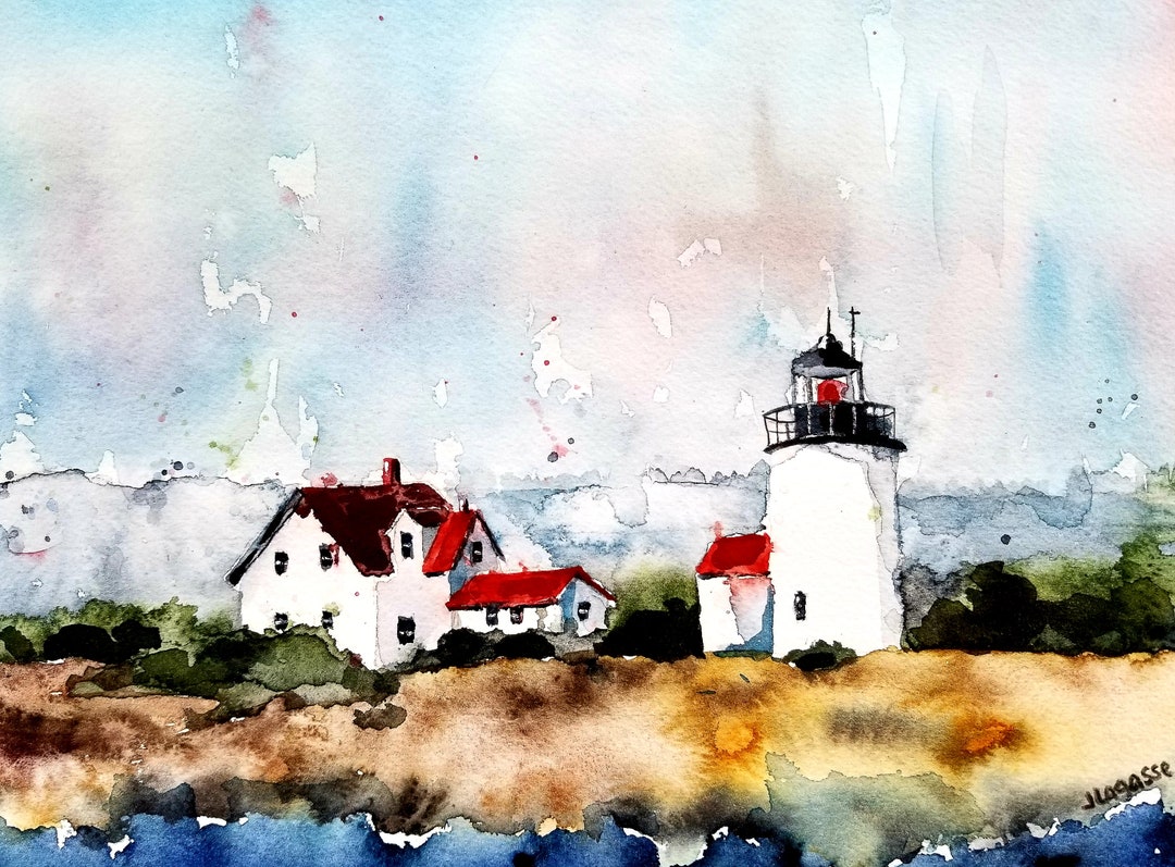 Watercolor Print/lighthouse Original Watercolor/original Print, Modern ...