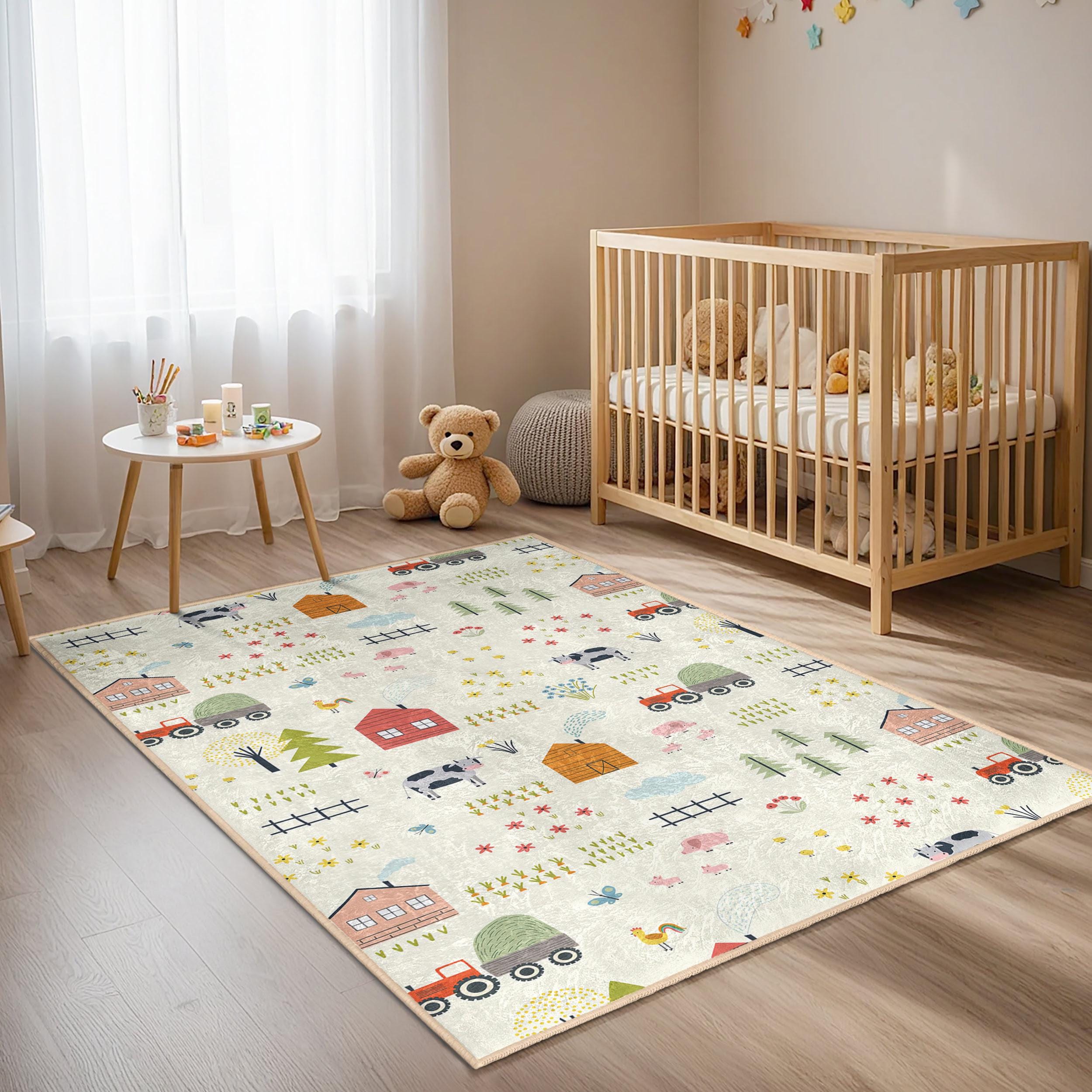 Hello Kitty Lyfreen Memory Foam Kid Area Rug Modern Nursery Rug