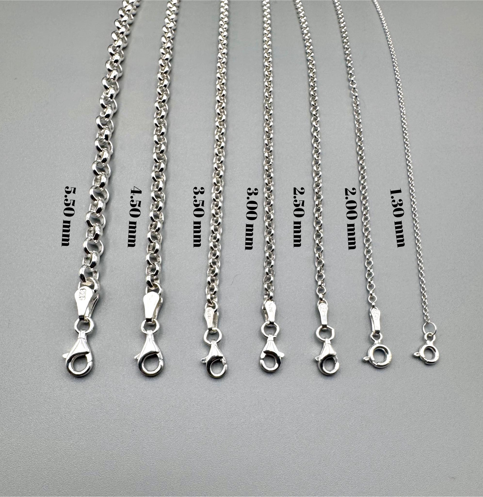 Planetys - Catenina Argento Sterling 925 Rodiato Modello Rolò Larghezza: 2 mm Lunghezza: 40 cm