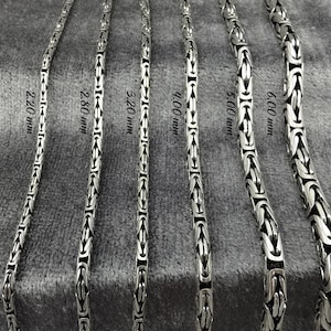 925 Sterling Silver Byzantine Chain Necklace - Oxidized Thick Round Bali Jewelry, Elegant Gift for Her & Accessories