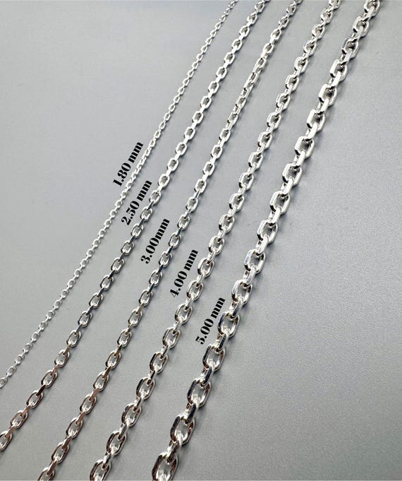 925 Sterling Silver Anchor Chain Necklace or Bracelet for Men