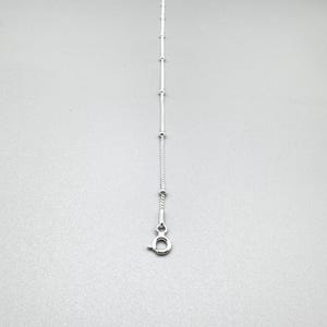 925 Sterling Silver Chain, Minimalist Bead Necklace, Curb & Ball Necklace for Layering, Choker Style Jewelry