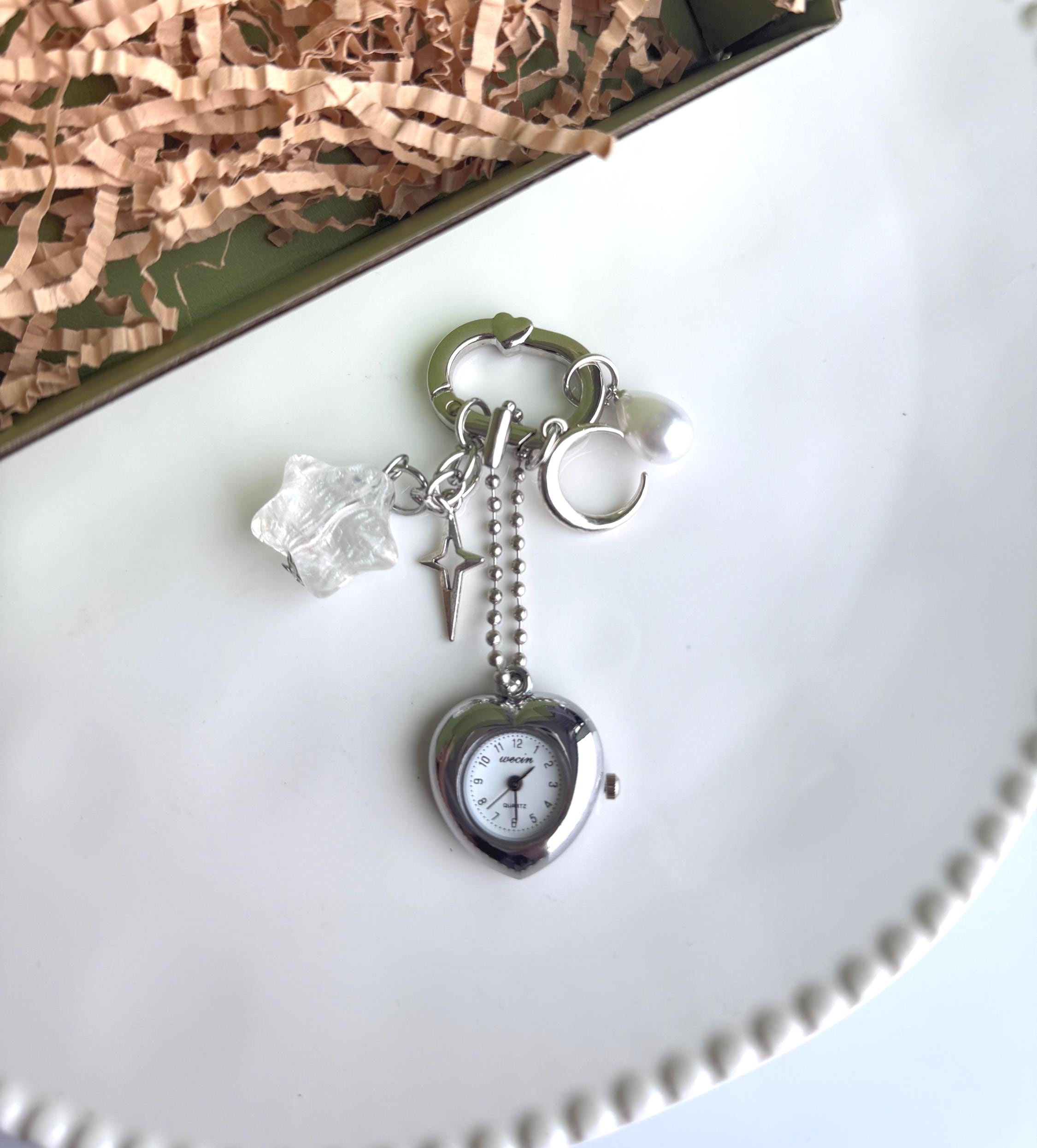 Vintage moon charm silver - Etsy 日本