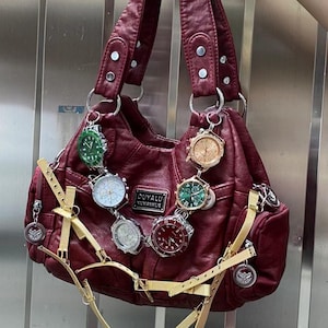 Punk Multi-Color Watch Bag Chain & Pants Chain, Gold Watch Bag Chain, Unique Watch Bag Strap, Metal Watch Bag Accessories, Y2K Bag Chain.
