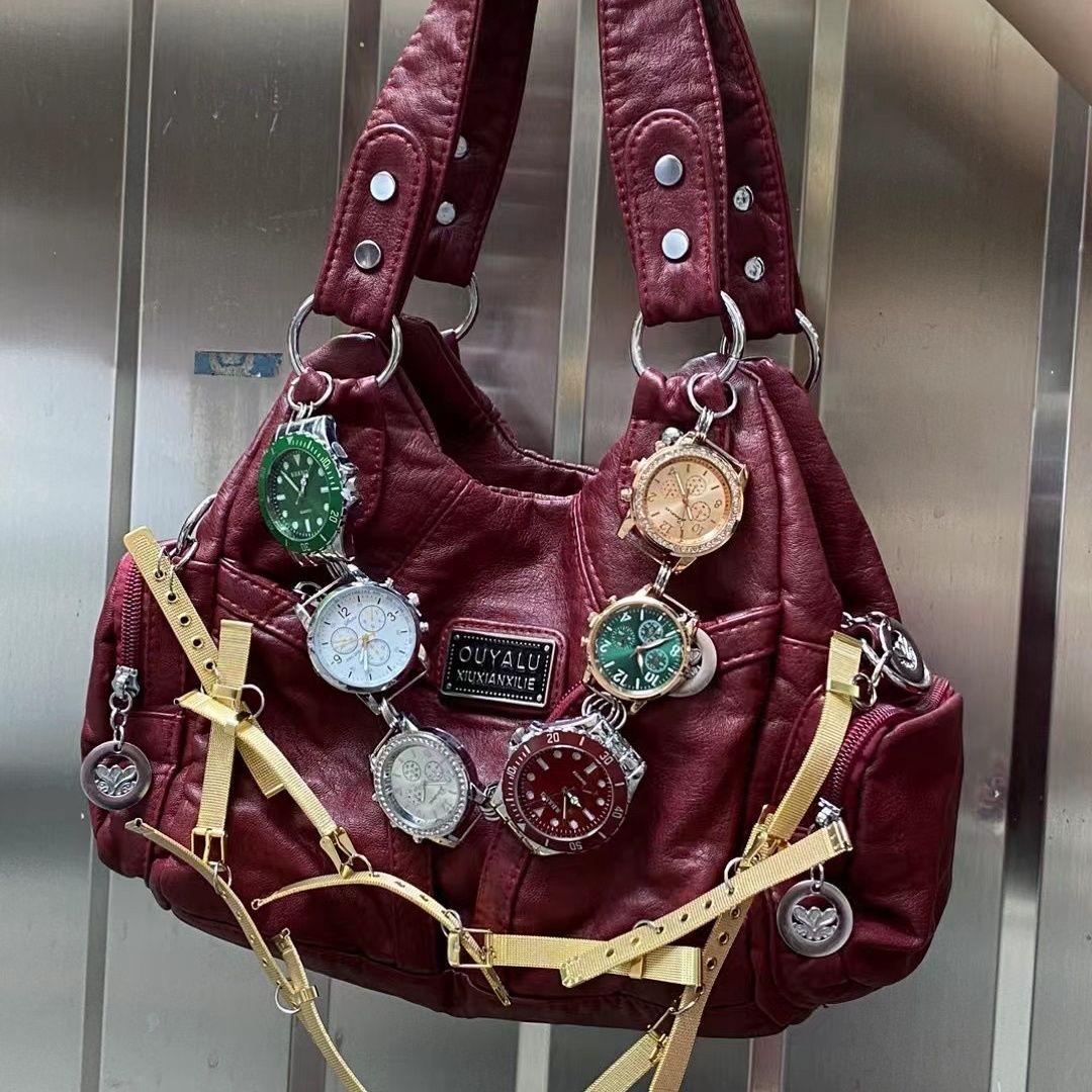 Punk Multi-Color Watch Bag Chain & Pants Chain, Gold Watch Bag Chain, Unique Watch Bag Strap, Metal Watch Bag Accessories, Y2K Bag Chain.