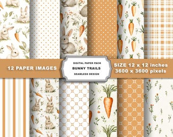 Vintage Watercolor Easter Digital Paper Seamless  Printable Paper Pack Beige Ditsy Roses Scrapbook Paper Romantic Pattern