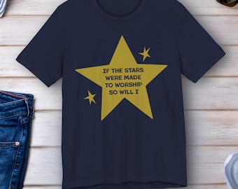 Stars Worship Graphic Tee, Christian Unisex Shirt