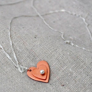 A Little Love copper and sterling silver necklace