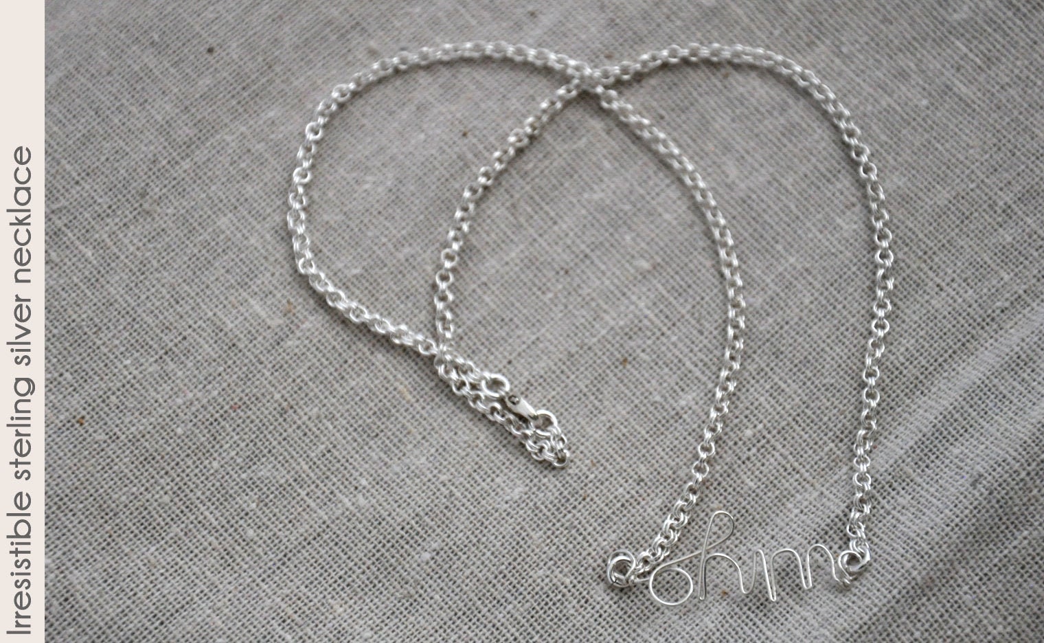 Irresistible "ohm" sterling silver or 14kt gold-fill necklace