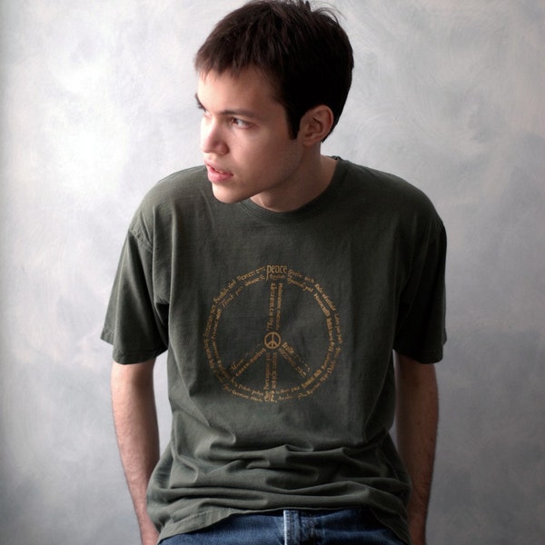 World PEACE T-Shirt - Moss - Unisex