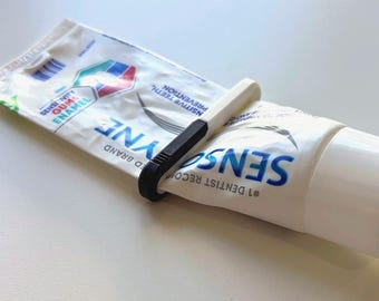 Paquete de 5 dispensadores de pasta de dientes / Clips reutilizables para pasta de dientes / Organizador de baño / Impresión 3D