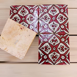 Handmade Moroccan Zellige Tile:size of 10x10cm Ceramic Decor