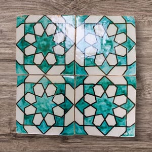 Handmade Moroccan Zellige Tiles: Traditional Ceramic Decor (10x10 cm, 100 Tiles/Square Meter)-zellige tiles