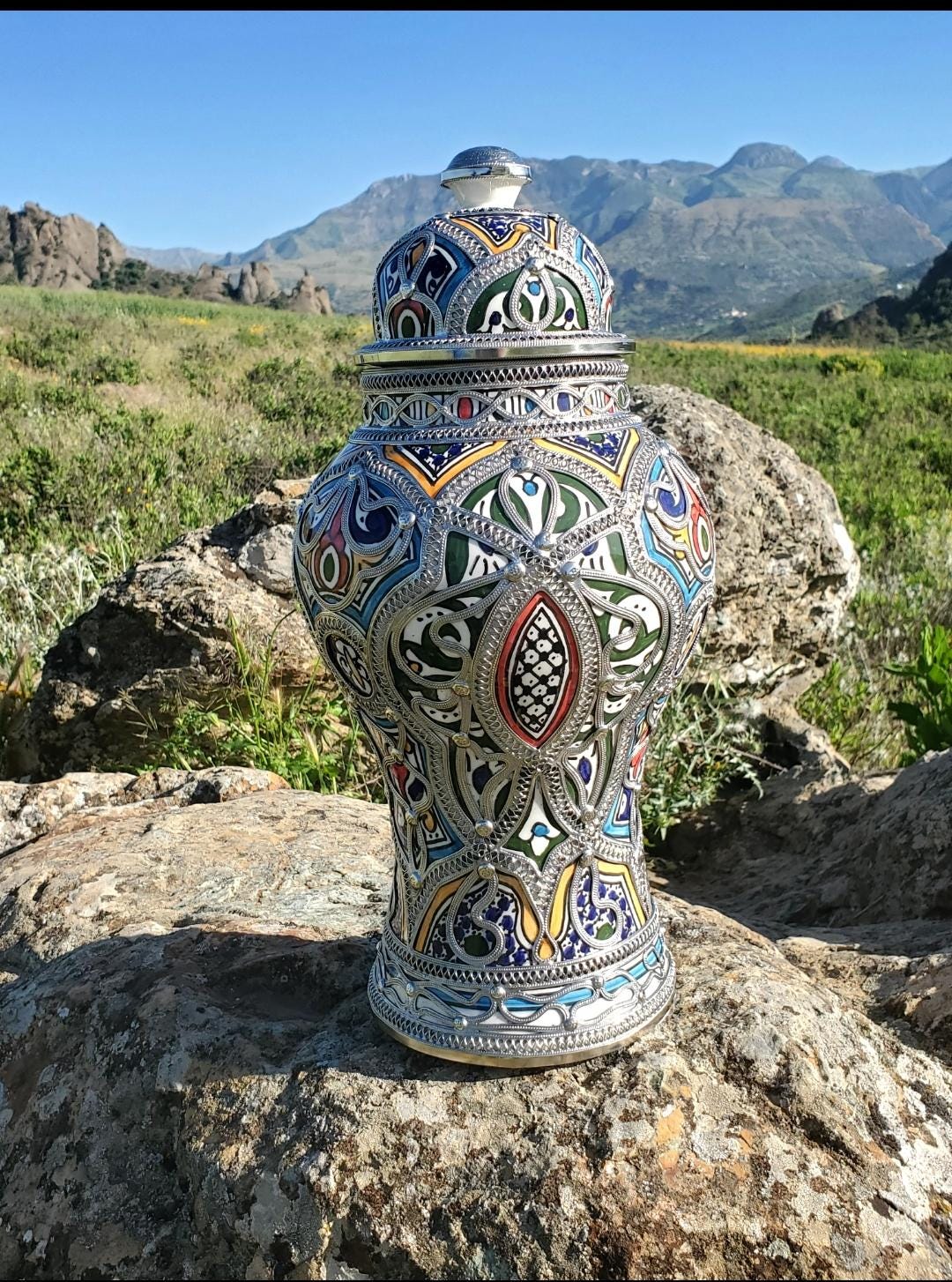 Vintage Morocco Vase - Etsy Canada