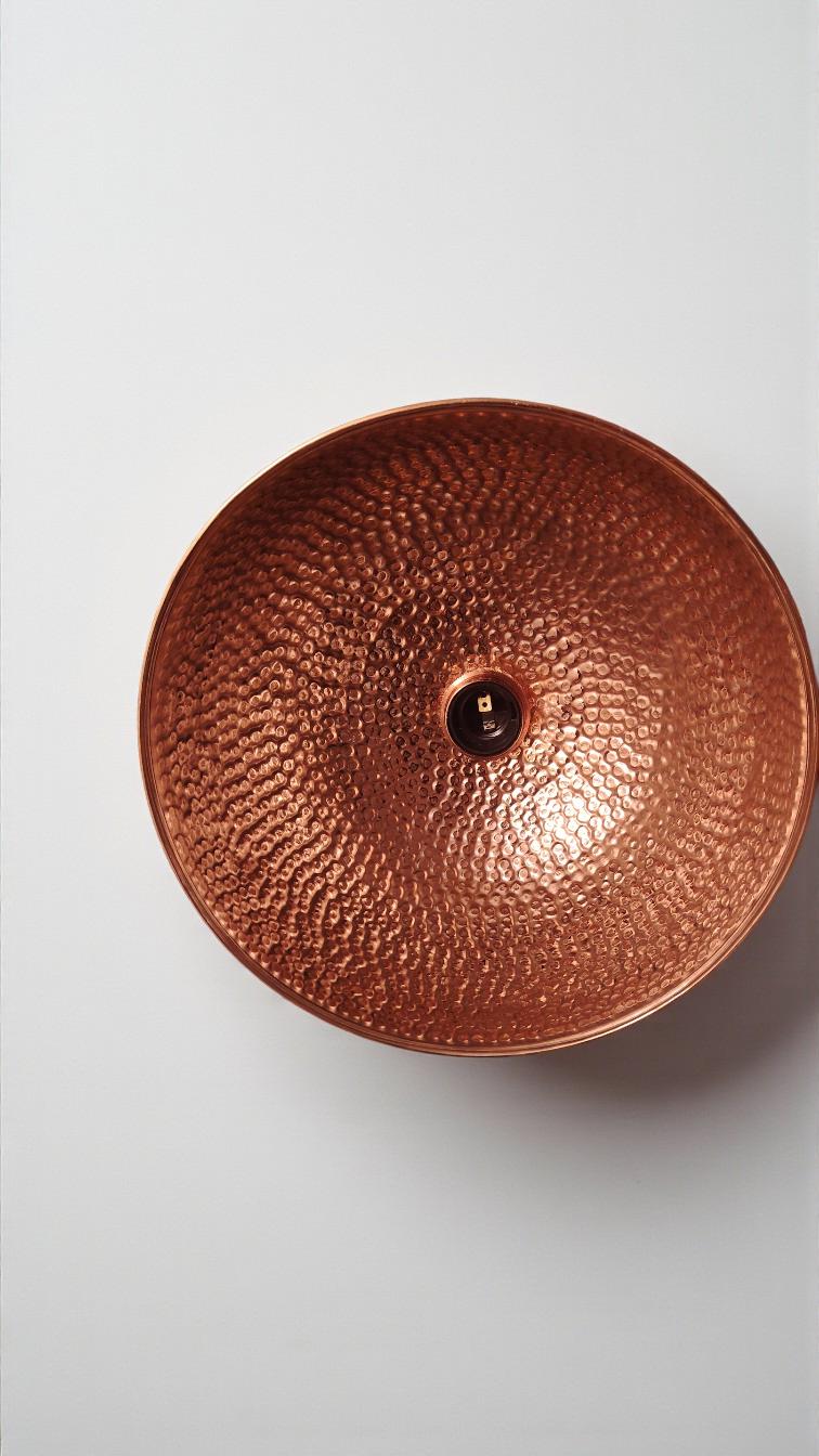 Hammered Copper Pendant Light | Handmade Copper Dome Lamp | Rustic Boho ...