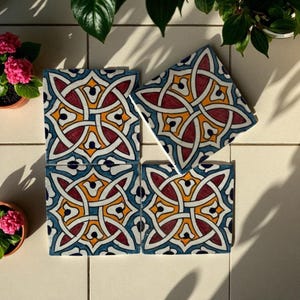 Handmade Moroccan Zellige Tile: Colorful Ceramic Wall Decor (10x10 cm)