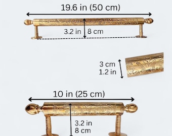 Handcrafted Moroccan Brass Door Handle: Engraved Ornamental Pull