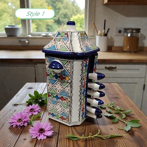 Handmade Moroccan Appetizer plate Set: Ceramic Serving Plates, Authentic Home Decor