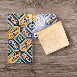 Handmade Moroccan Zellige Tiles: 10x10 cm Ceramic Mosaic-zellige tiles for terrace or wall