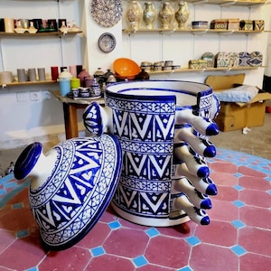 Traditional Handmade Moroccan Appetizer Set | Authentic Food Serving and Home Decor, hand painting