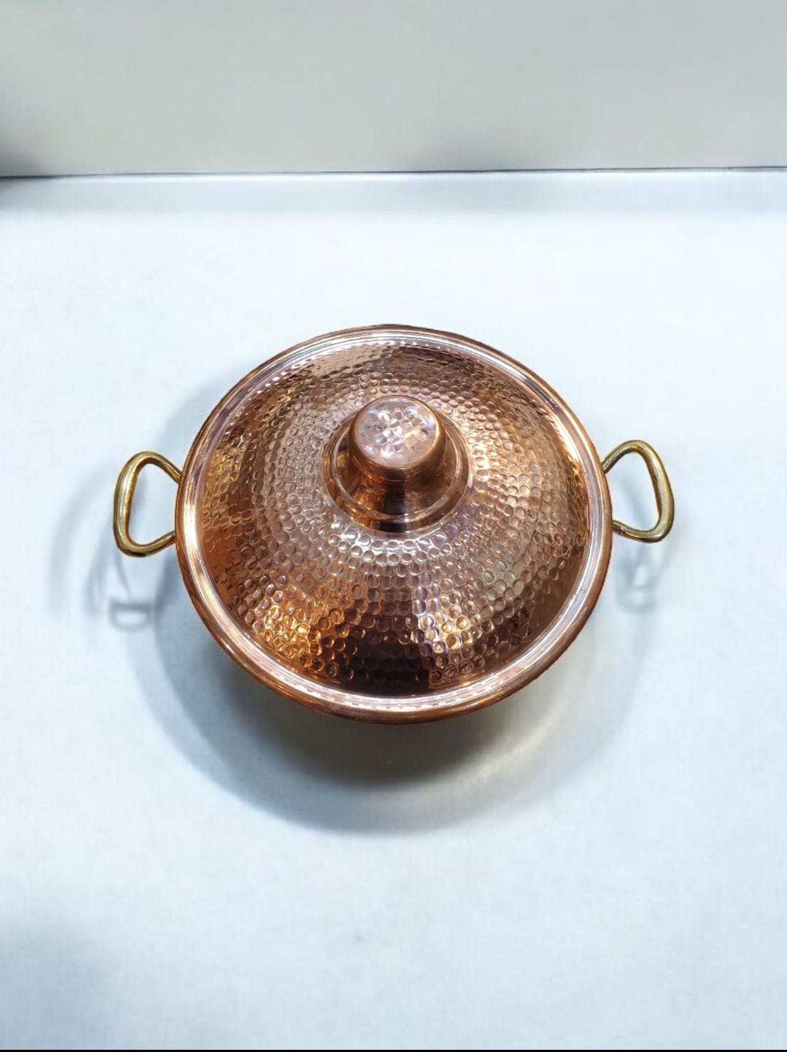 Hand-Hammered Copper Cooking Pot – Traditional Moroccan Kitchenware — view 2