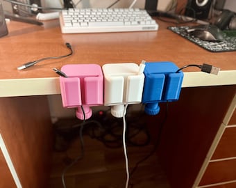 CABLE HOLDER – Keep Your Desk ORGANIZED!