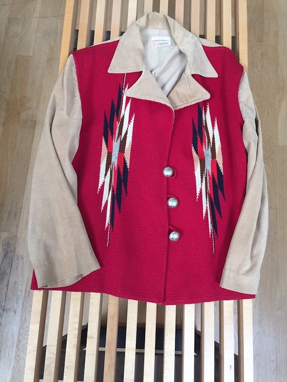 Ganscraft 40's Chimayo Jacket Vintage Woven Wool C