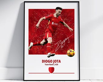 Cartaz de Diogo Jota: Cartazes de Futebol, Impressões de Futebol