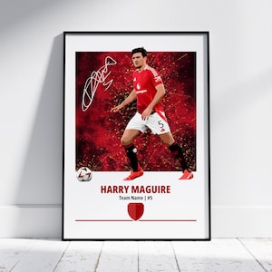 Harry Maguire Man U Poster: Football Wall Art