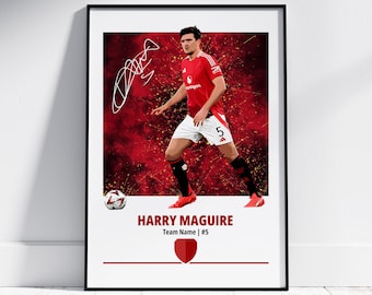Harry Maguire Poster: Football Posters, Football Prints