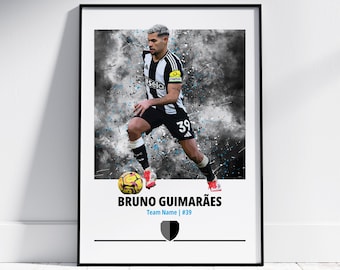 Bruno Guimaraes Poster: Football Posters, Football Prints