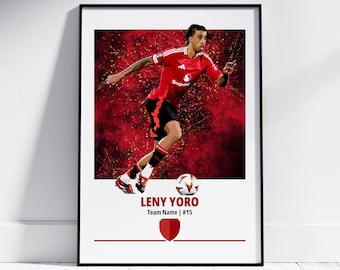Leny Yoro Poster: Football Posters, Football Prints