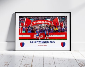 FA Cup Winners 2025 Poster: Football Posters, Football Prints
