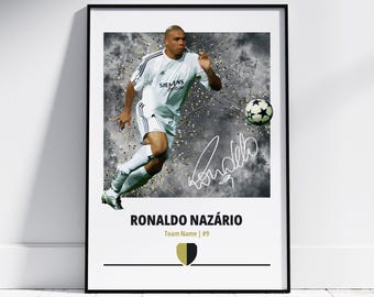 Ronaldo Nazario Poster: Football Posters, Football Prints